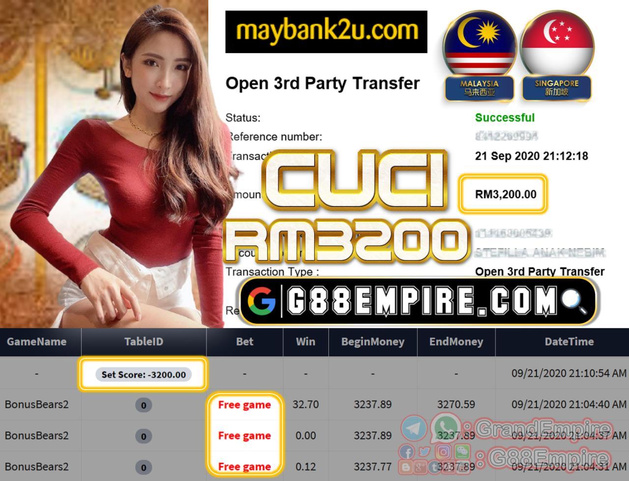 MEMBER MAIN BONUSBEARS2 CUCI RM4000!!!