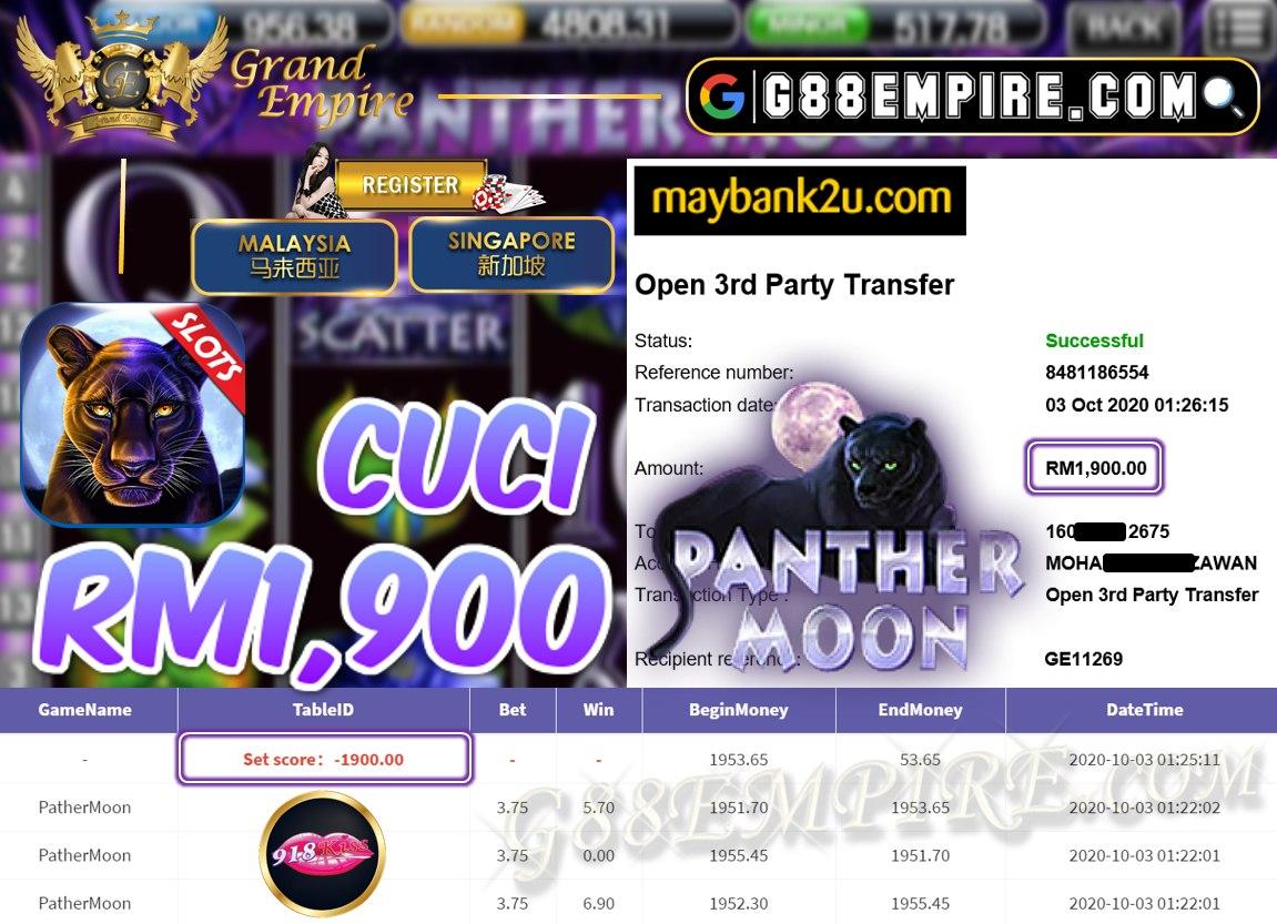 MEMBER MAIN PANTHERMOON CUCI RM1,900!!!