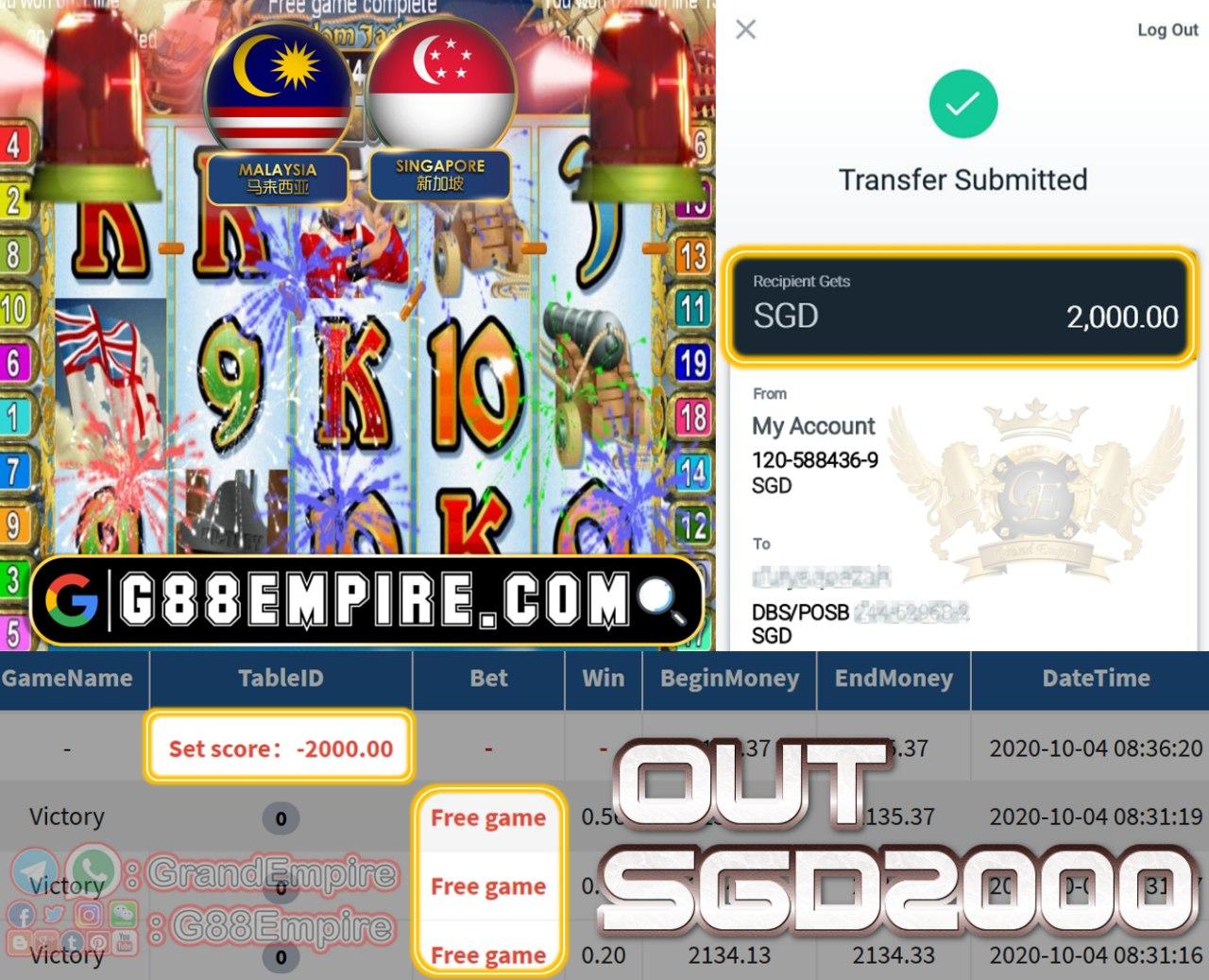 MEMBER PLAY VICTORY OUT SGD2000!!!