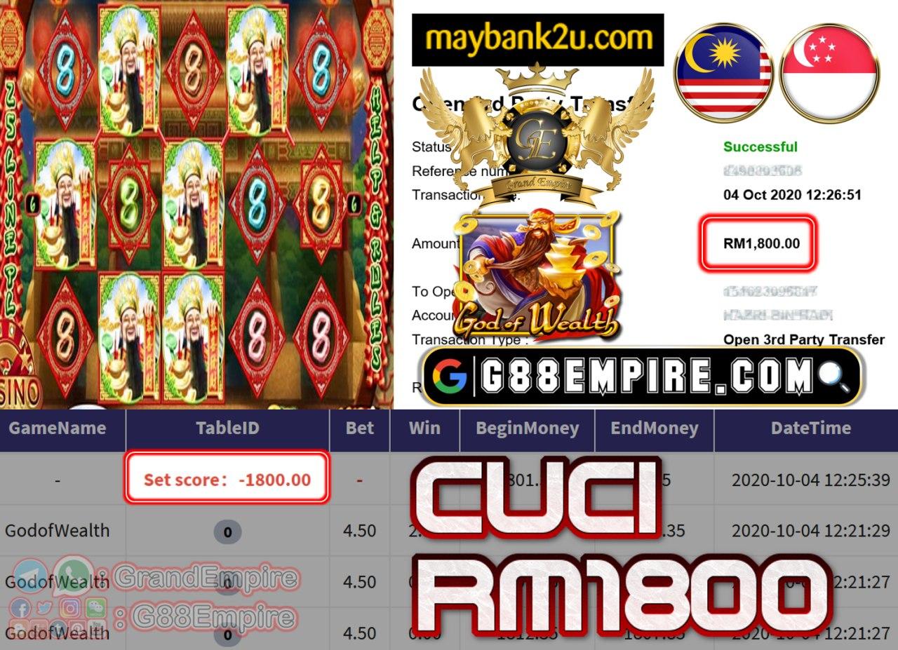 MEMBER MAIN GODOFWEALTH CUCI RM1800!!!