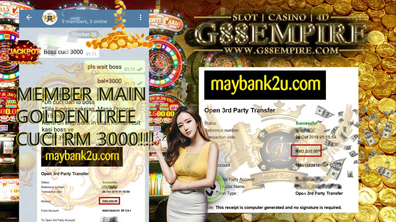 MEMBER MAIN GOLDENTREE MINTA CUCI RM3000!!! 