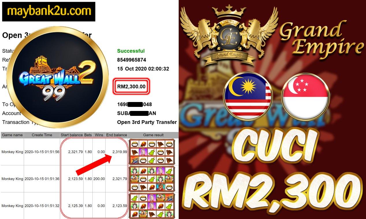 MEMBER MAIN MONKEYKING CUCI RM2,300!!!