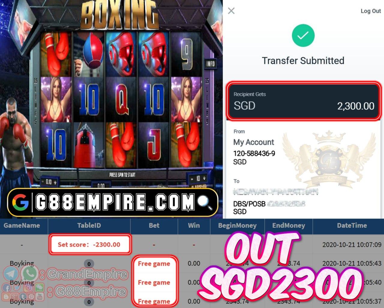 MEMBER MAIN BOYKING OUT SGD2300!!!