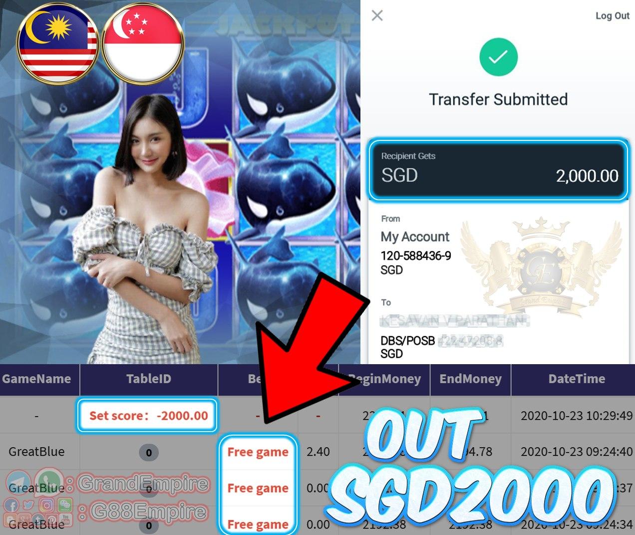 MEMBER MAIN GREATBLUE OUT SGD2000!!!