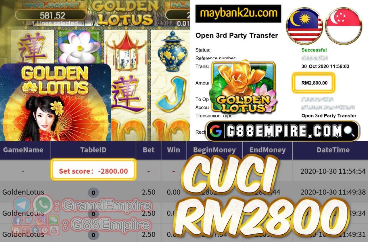 MEMBER MAIN GOLDENLOTUS CUCI RM2800!!!