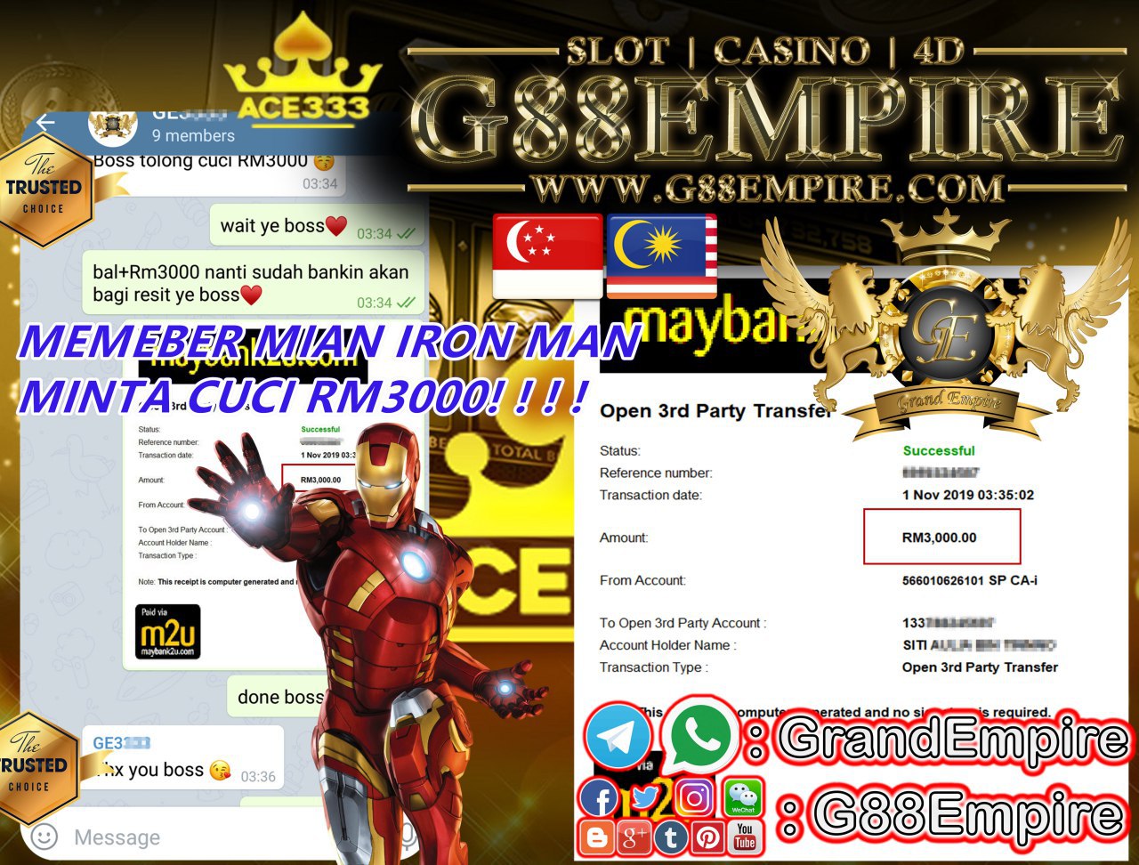 MEMBER MAIN IRON MAN CUCI RM3000!! 