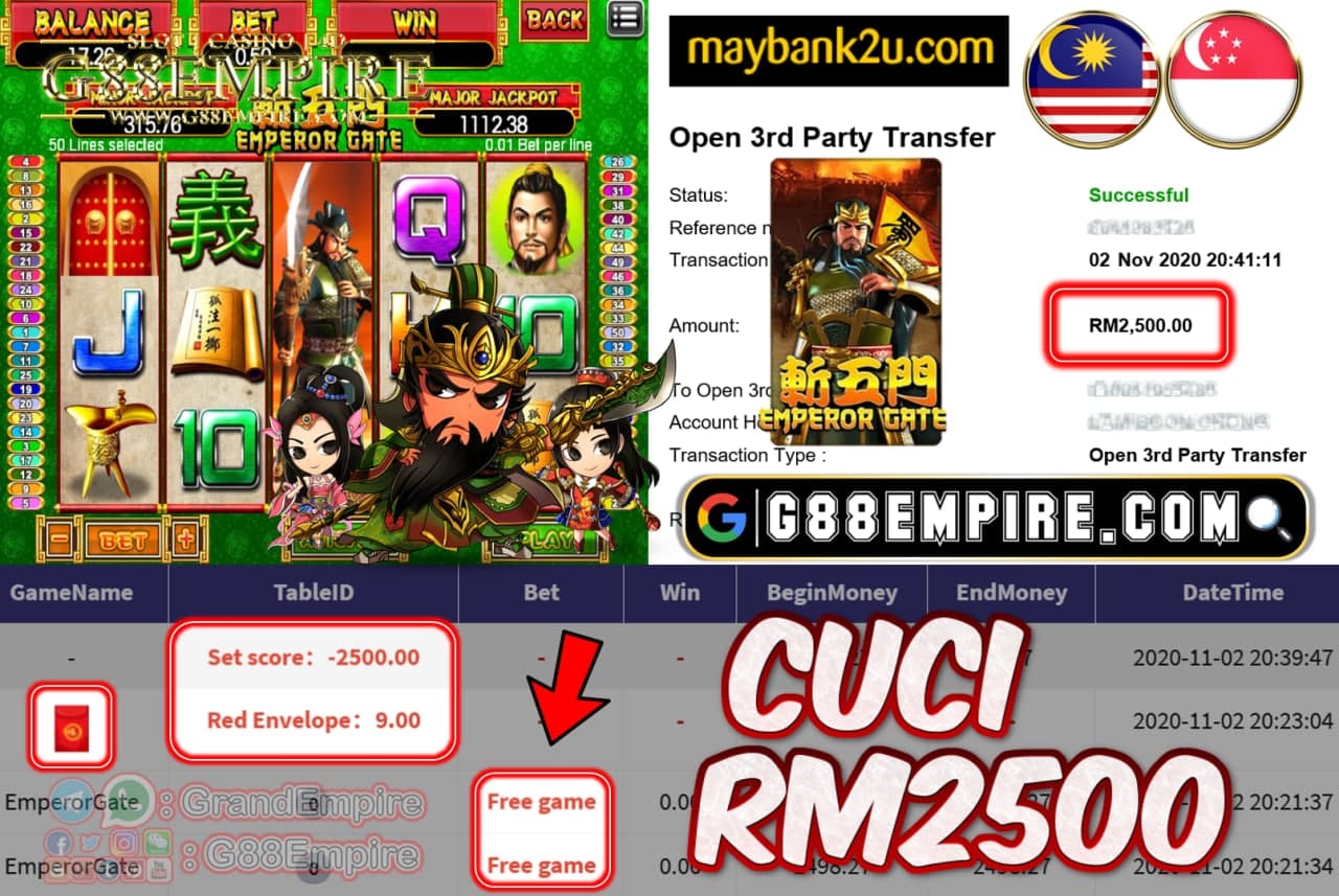 MEMBER MAIN EMPERORGATE CUCI RM2500!!!