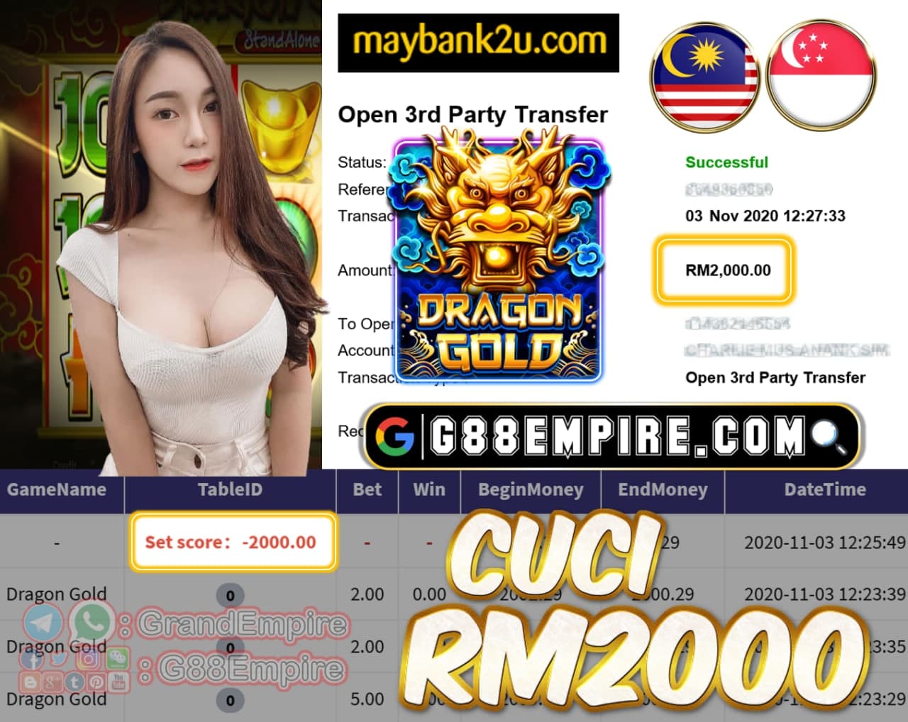 MEMBER MAIN DRAGONGOLD CUCI RM2000!!!