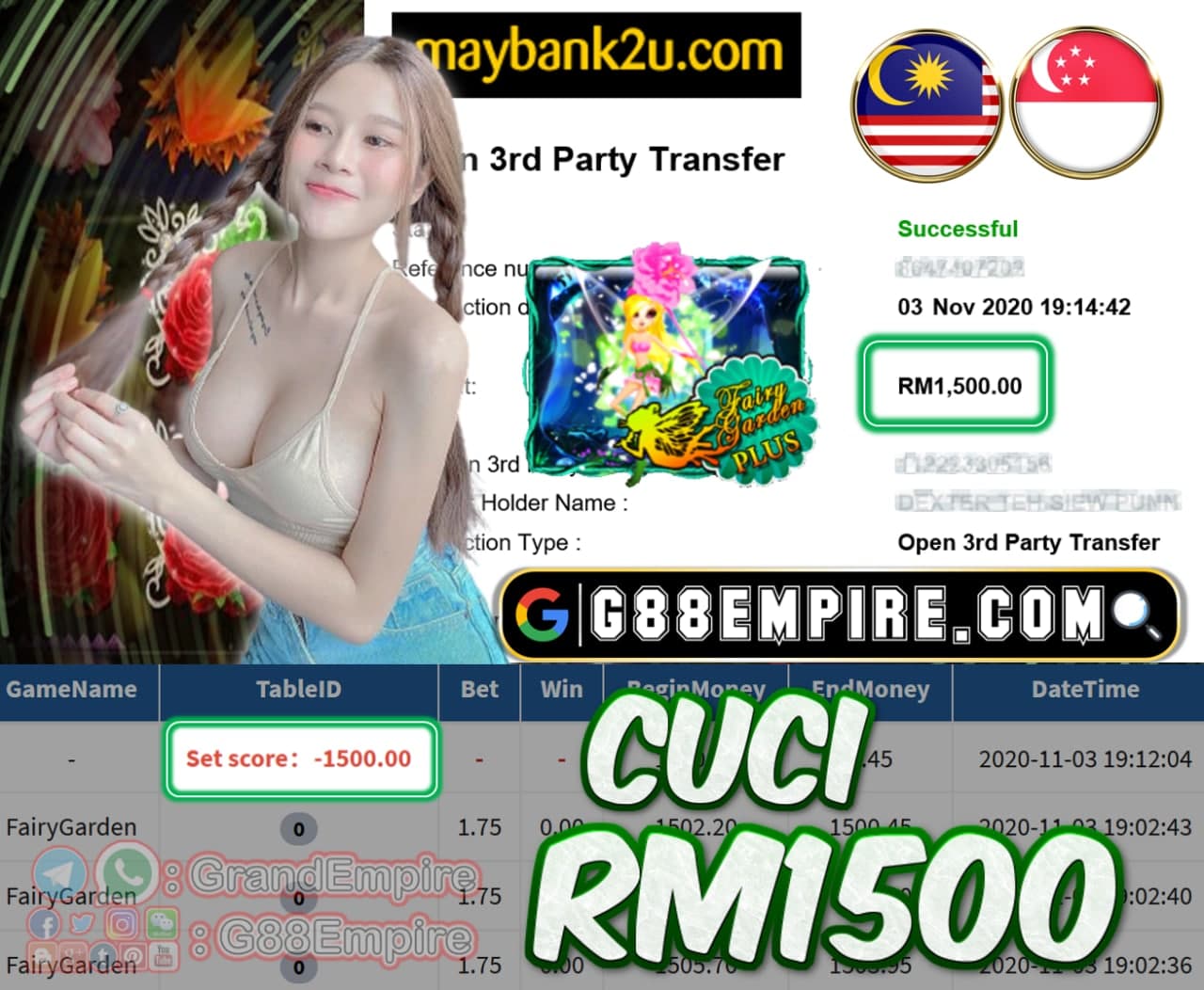 MEMBER MAIN FAIRYGARDEN CUCI RM1500!!!