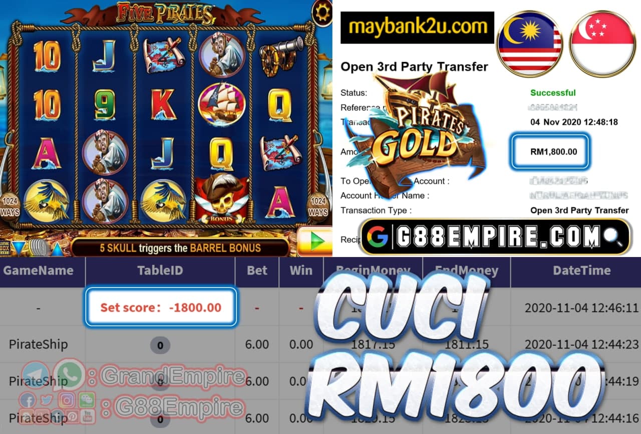 MEMBER MAIN PIRATESHIP CUCI RM1800!!!