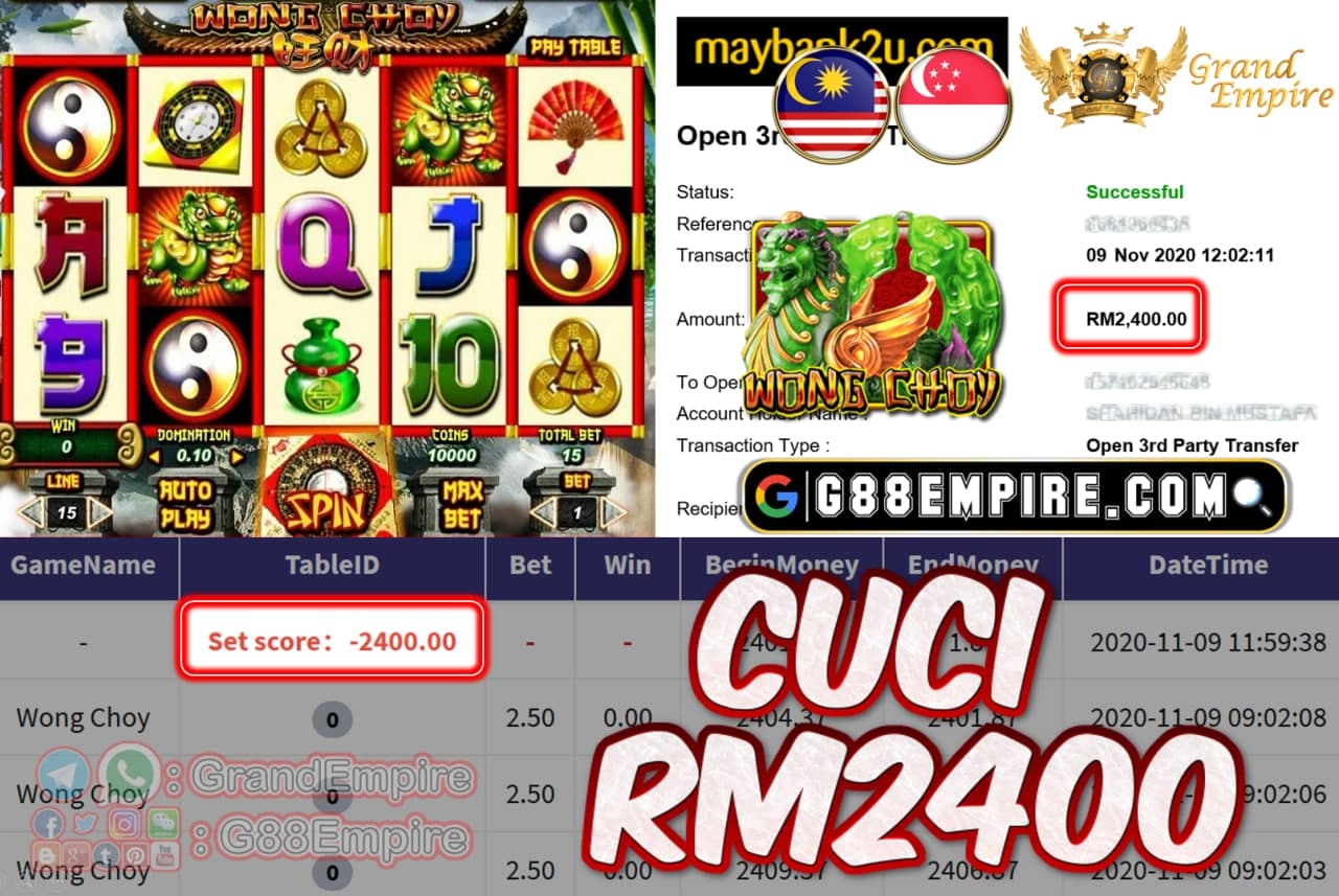 MEMBER MAIN WONGCHOY CUCI RM2400!!!