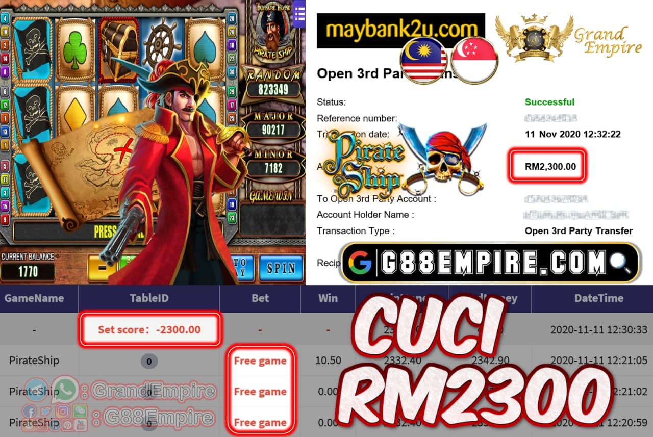 MEMBER MAIN PIRATESHIP CUCI RM2300!!!