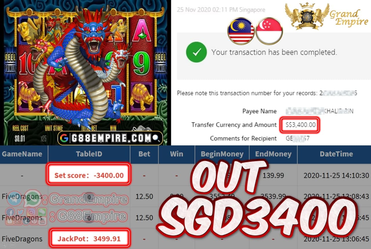 MEMBER MAIN FIVEFRAGONS OUT SGD3400!!!