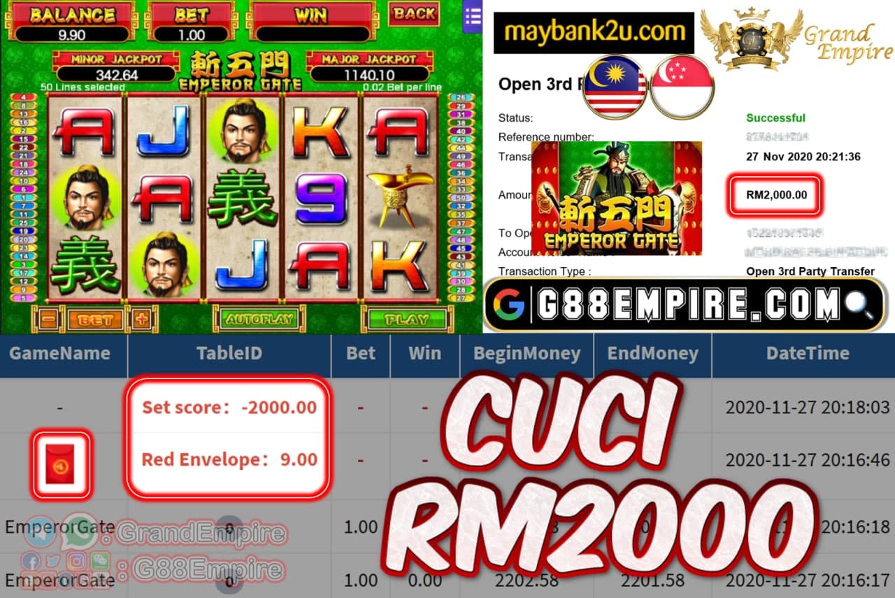 MEMBER MAIN EMPERORGATE CUCI RM2000!!!