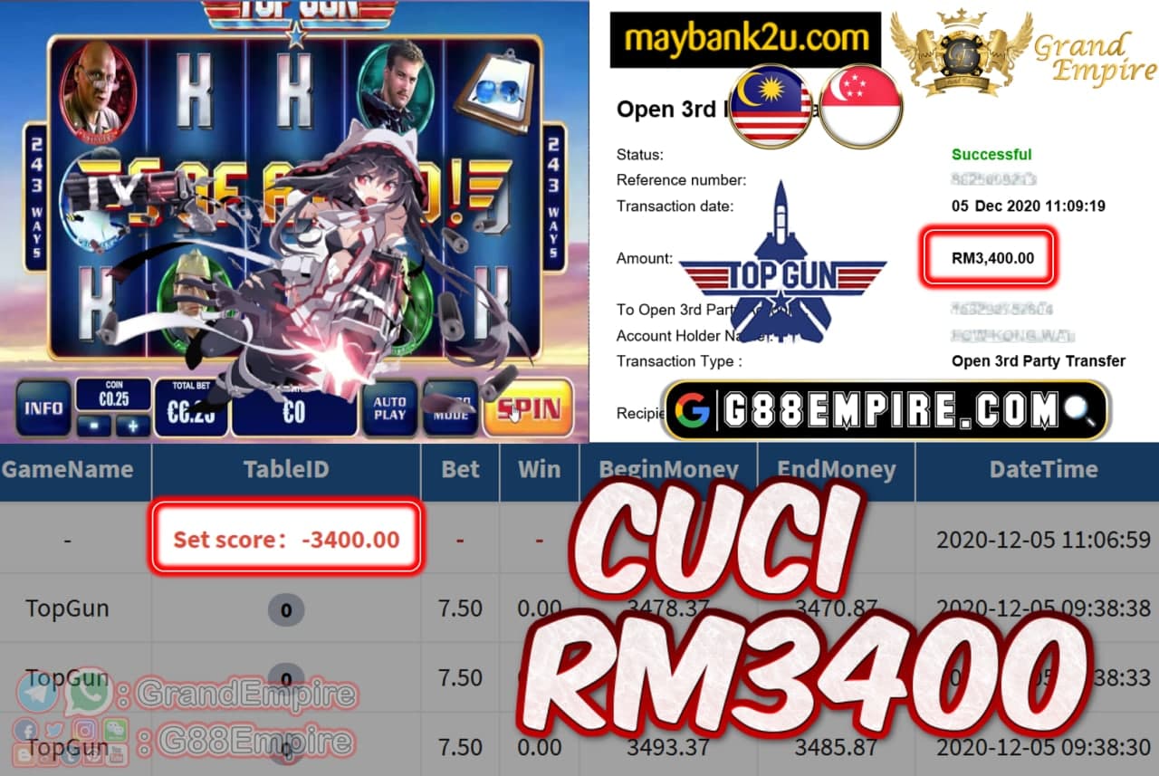MEMBER MAIN TOPGUN CUCI RM3400!!!