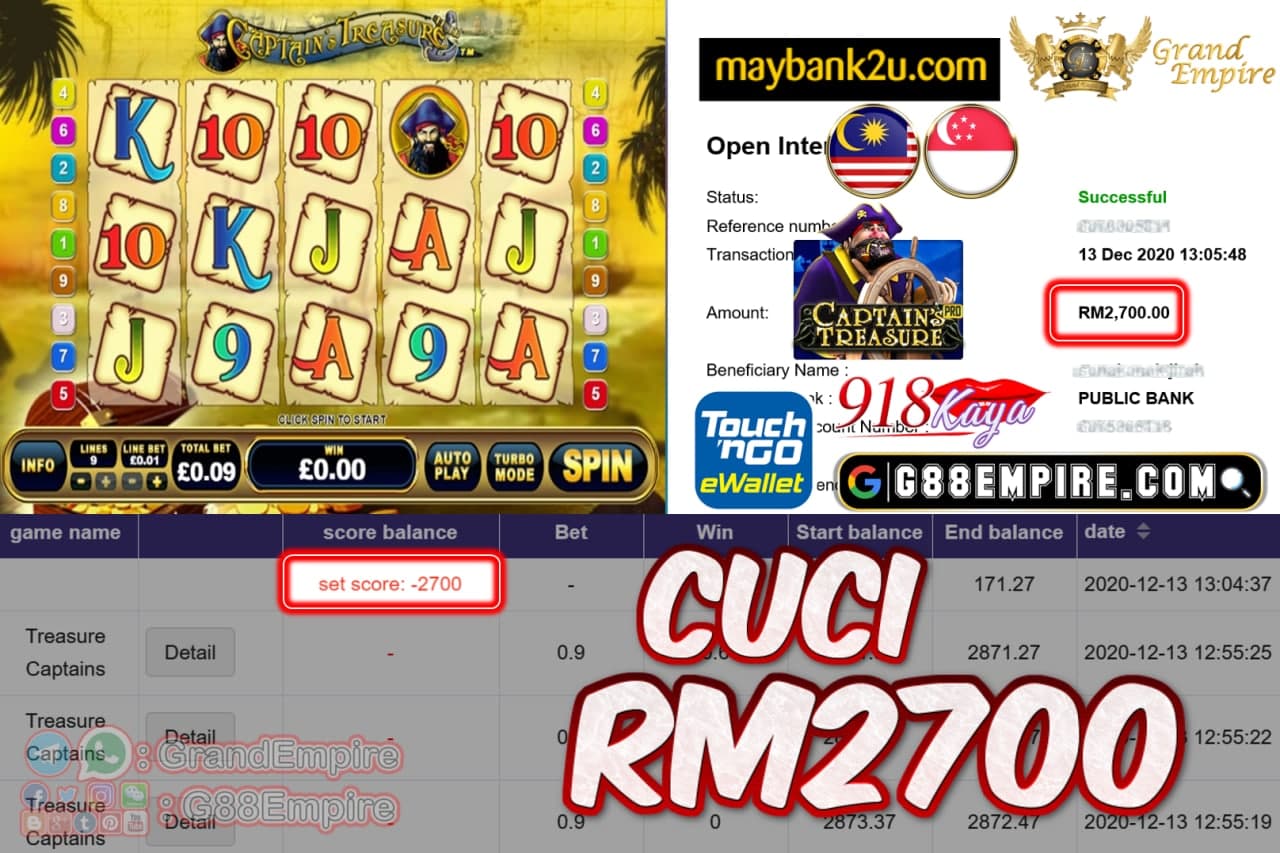 MEMBER MAIN TREASURECAPTAINS CUCI RM2700!!!