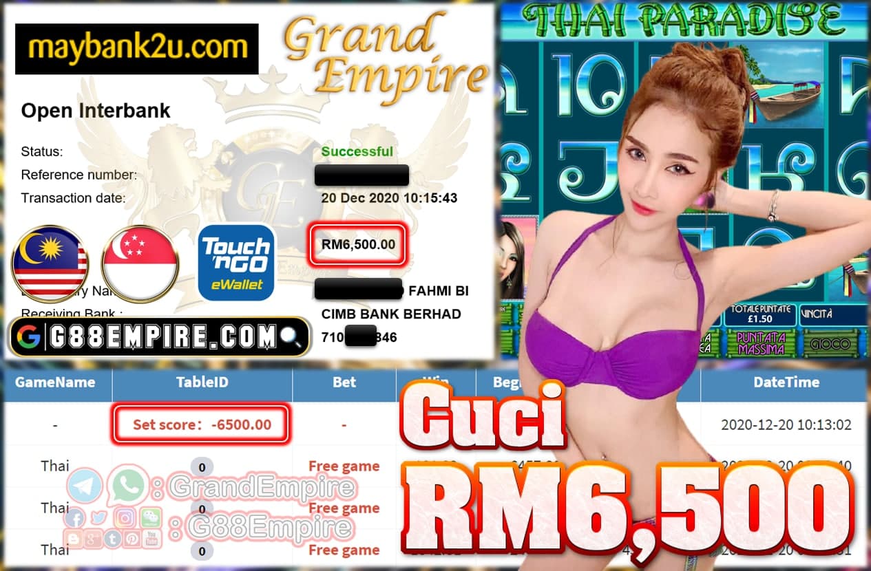 MEMBER MAIN SLOT THAI CUCI RM6,500 !!