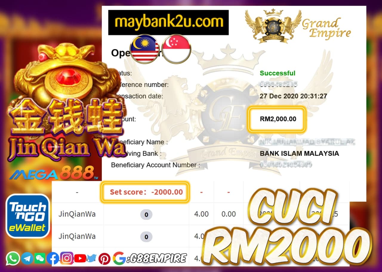 MEMBER MAIN JINQIANWA CUCI RM2000!!!