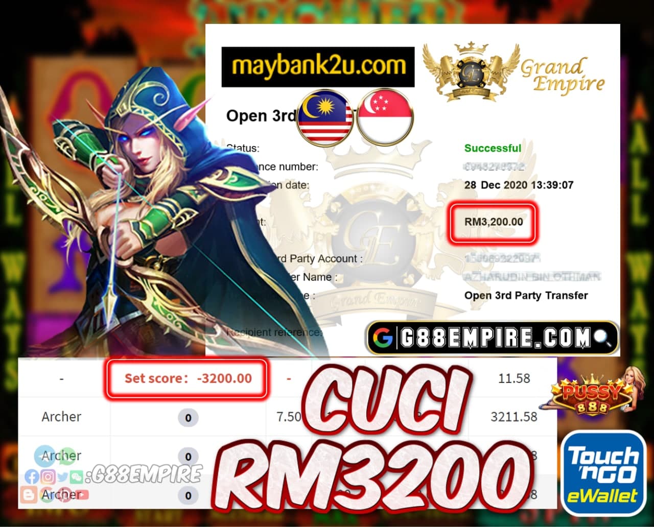 MEMBER MAIN ARCHER CUCI RM3200!!!