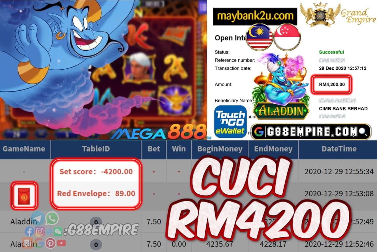 MEMBER MAIN ALADDIN CUCI RM4200!!!