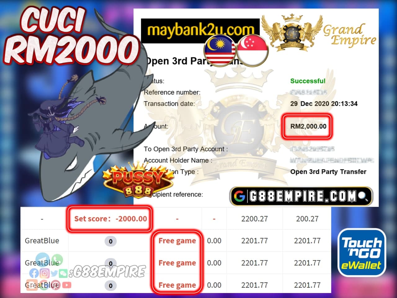 MEMBER MAIN GREATBLUE CUCI RM2000!!!