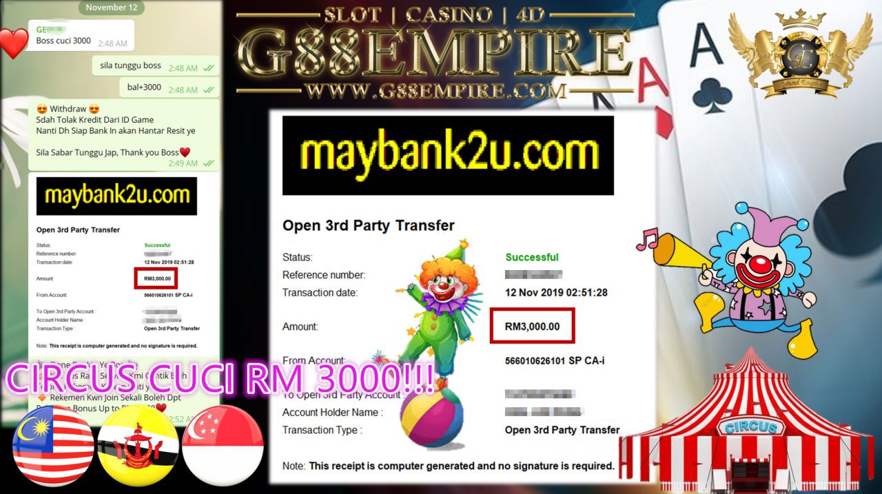 MEMBER CIRCUS MINTA CUCI RM3,000