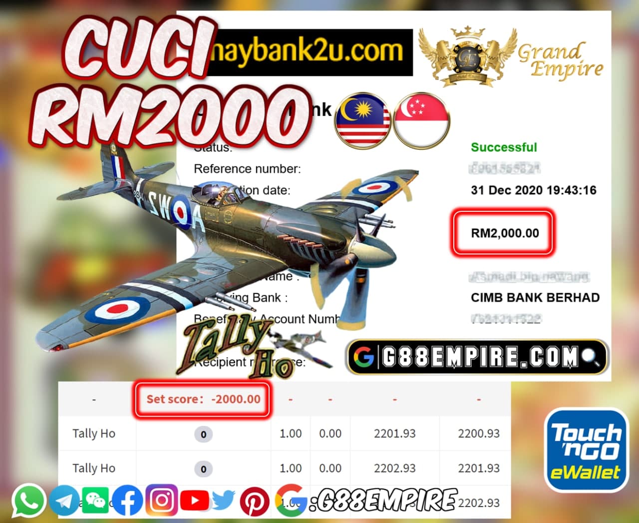 MEMBER MAIN TALYHO CUCI RM2000!!!