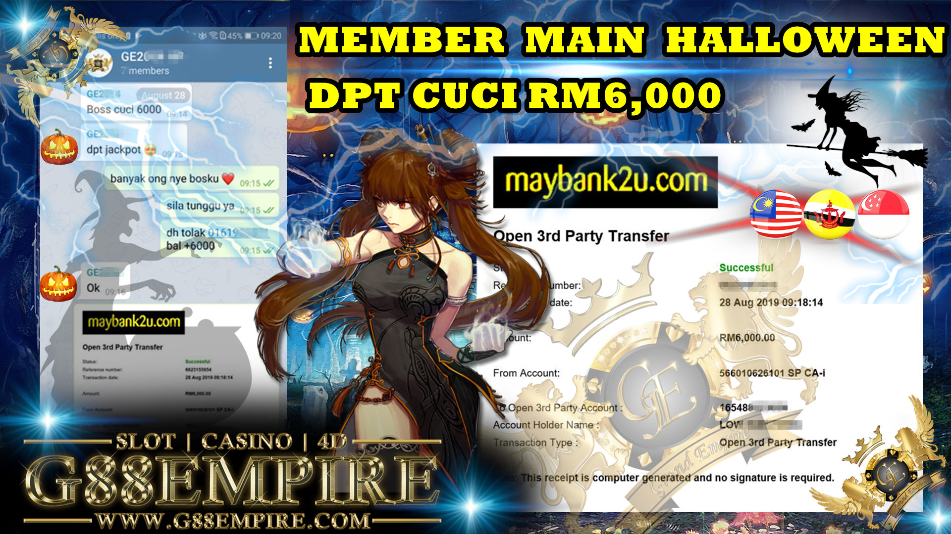 MEMBER MAIN HALLOWEEN MINTA CUCI RM6000 !!! 