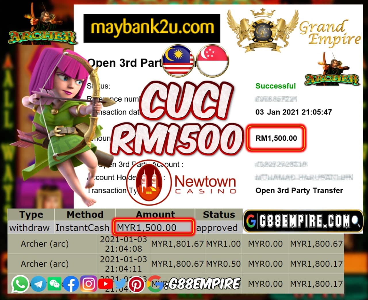 MEMBER MAIN ARCHER CUCI RM1500!!!