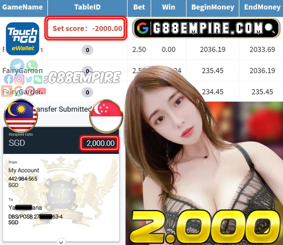 MEMBER PLAY FAIRYGARDEN CASH OUT SGD 2.000!!!