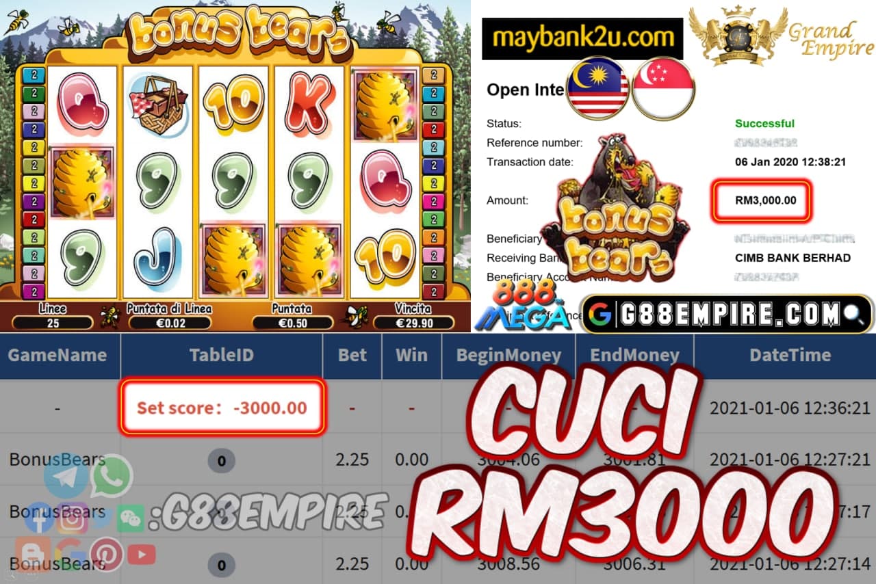 MEMBER MAIN BONUSBEARS CUCI RM3000!!!