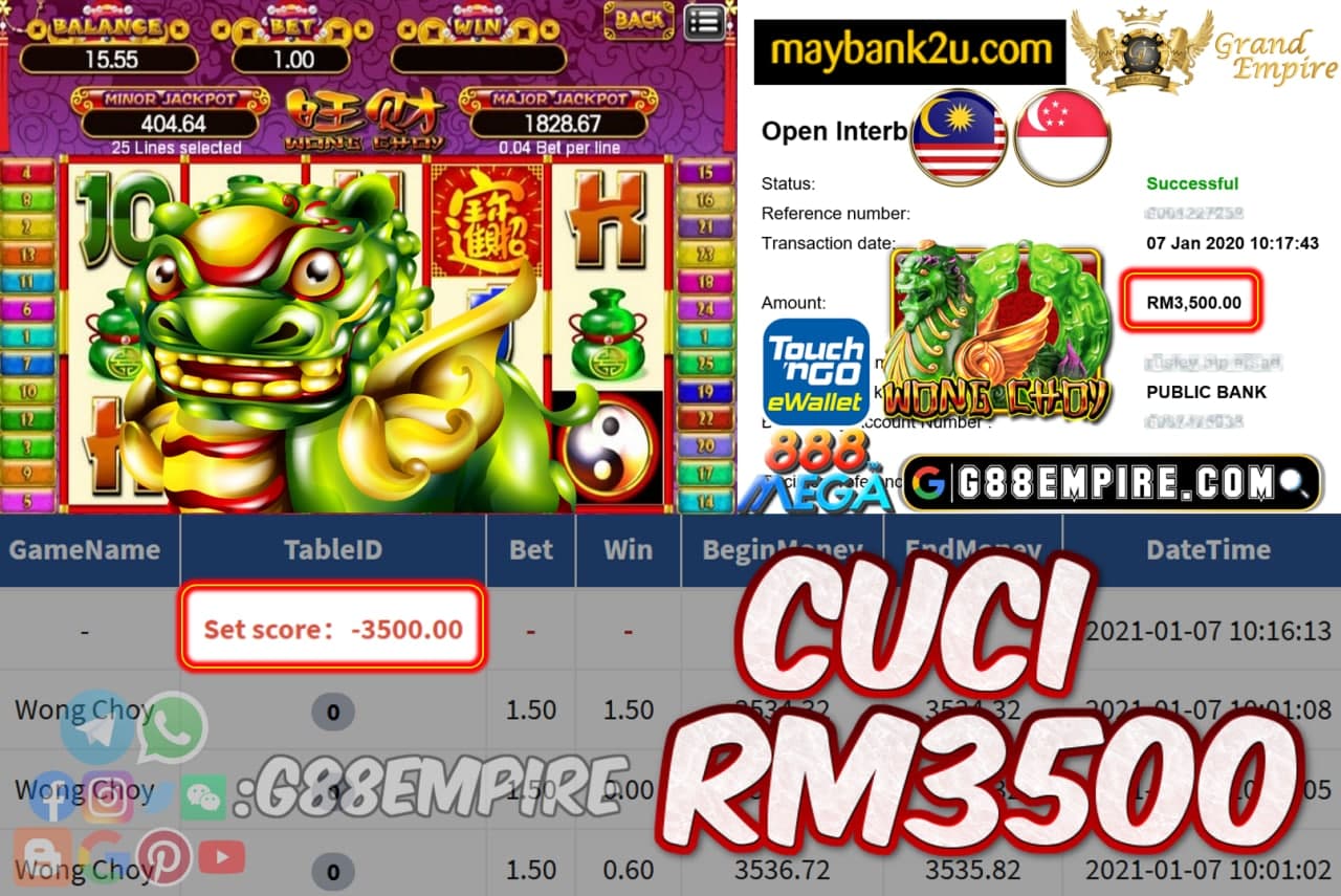 MEMBER MAIN WONGCHOY CUCI RM3500!!!