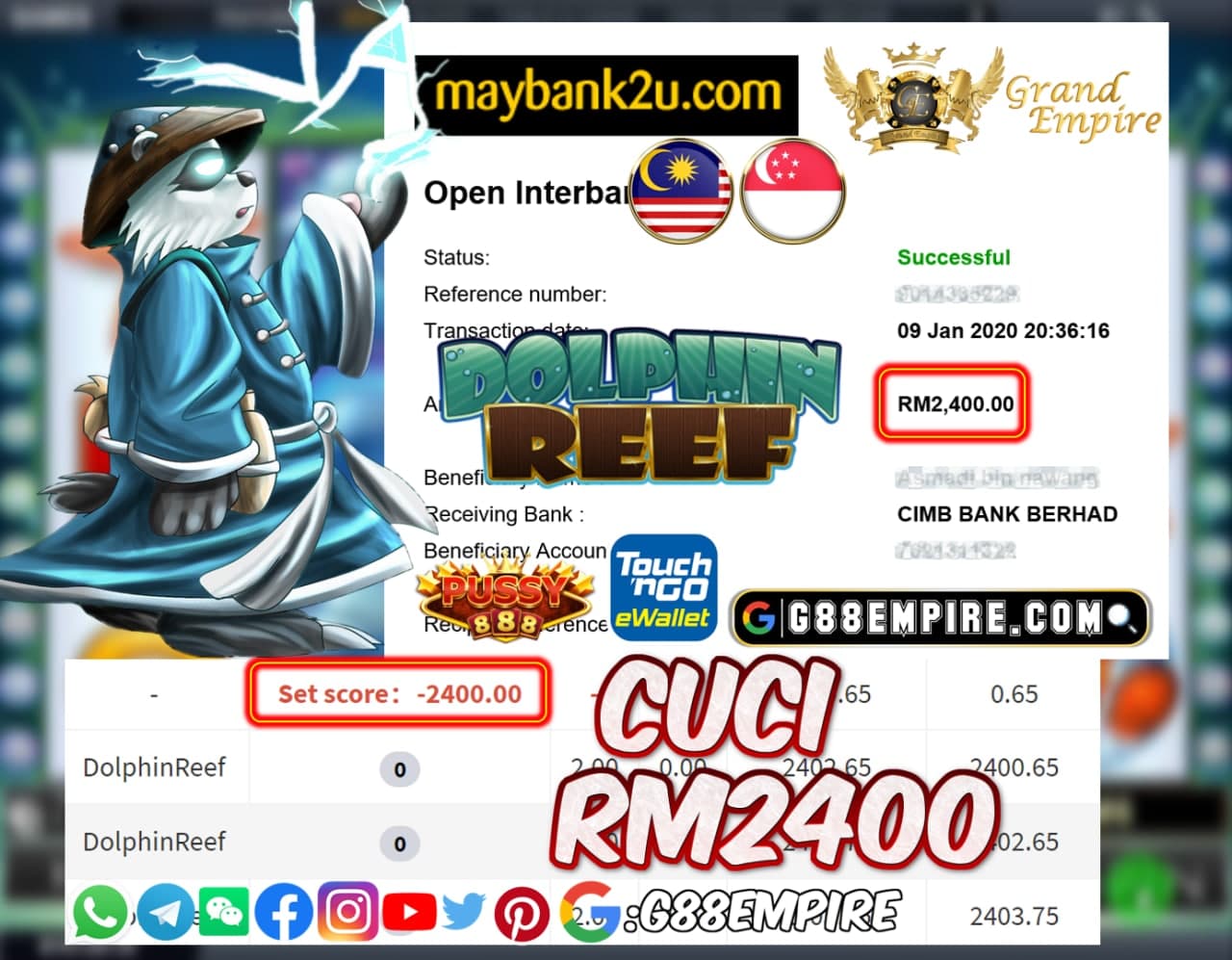 MEMBER MAIN DOLPHINREEF CUCI RM2400!!!