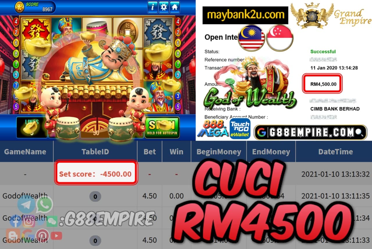 MEMBER MAIN GODOFWEALTH CUCI RM4500!!!