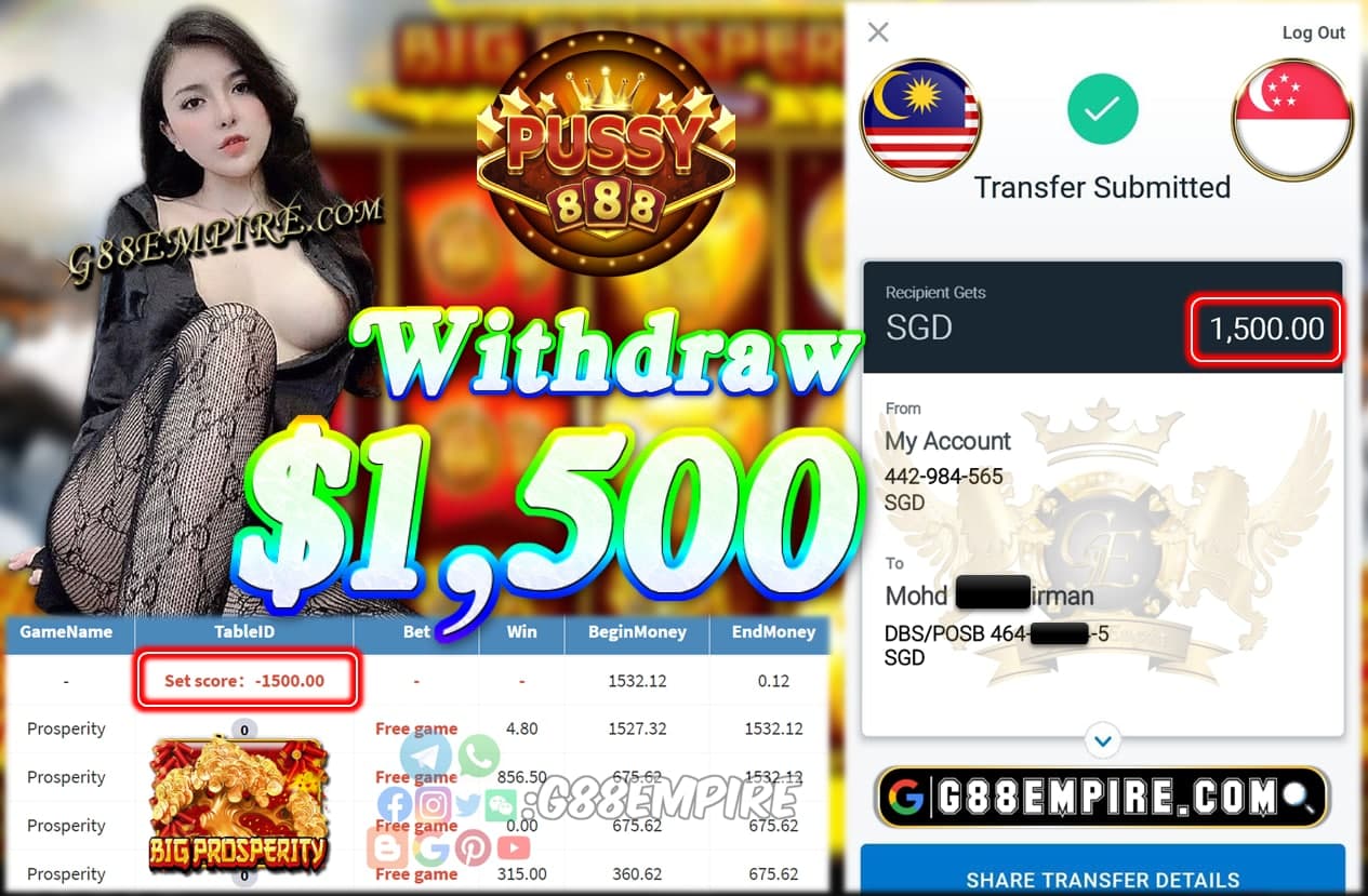 BIG PROSPERITY WITHDRAW $1,500 !!