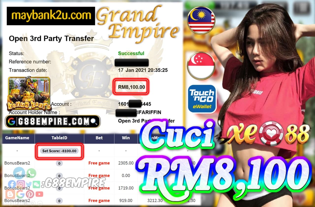 MEMBER MAIN BONUS BEAR CUCI RM8,100