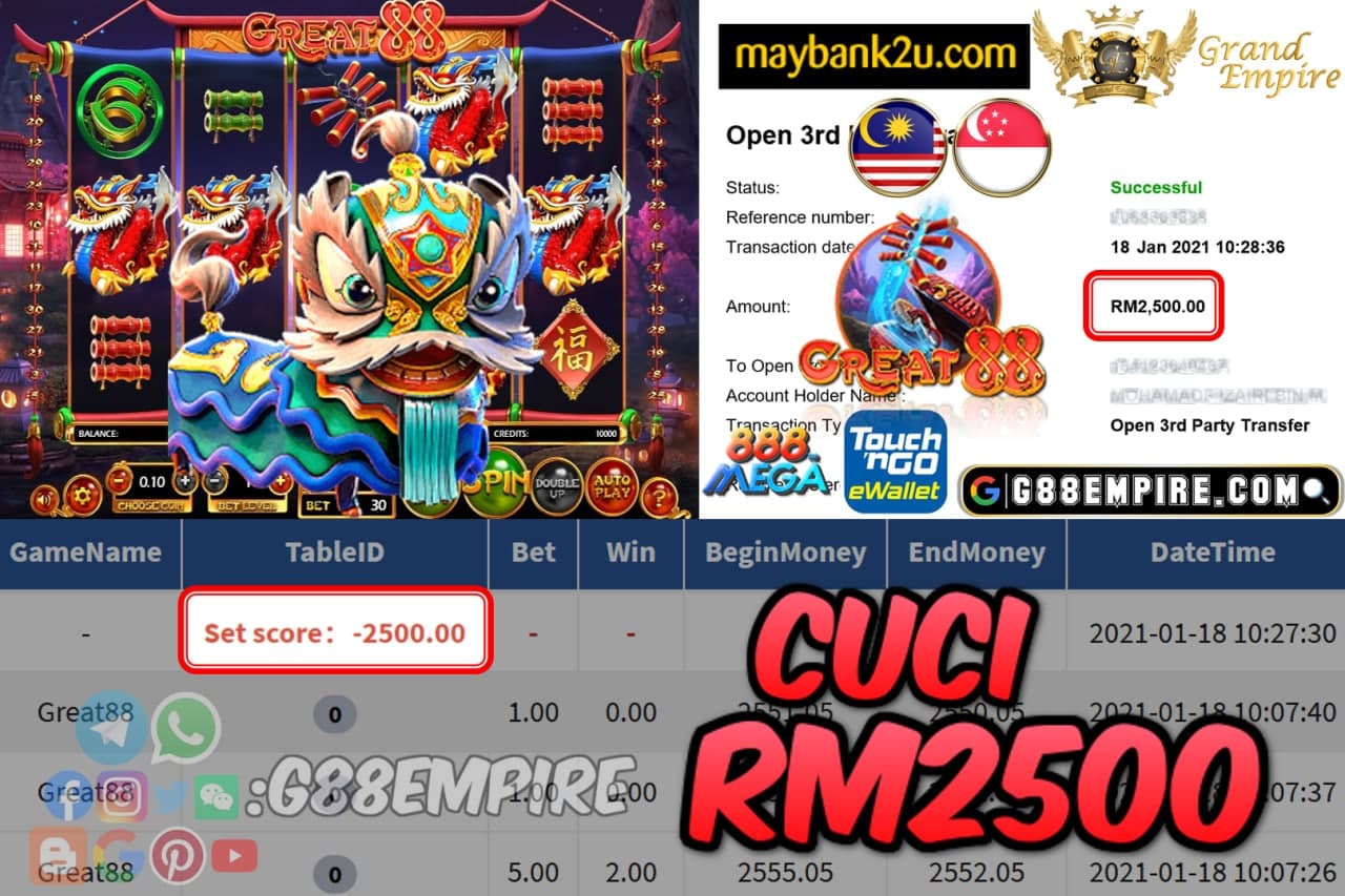 MEMBER MAIN GREAT88 CUCI RM2500!!!