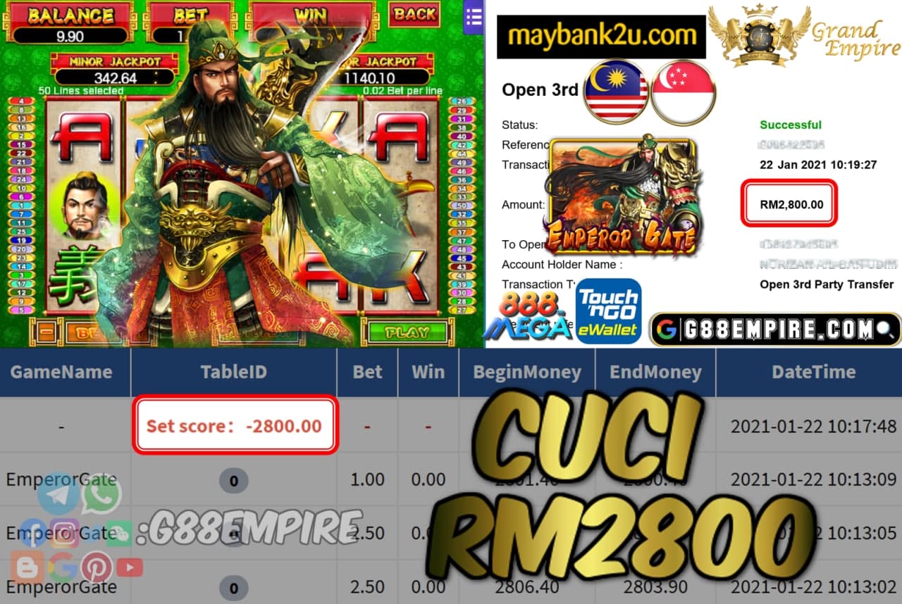 MEMBER MAIN EMPERORGATE CUCI RM2800!!!