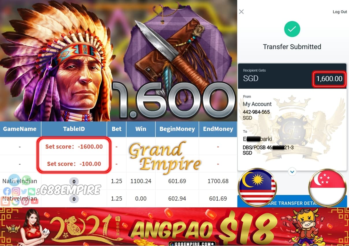 MEMBER PLAY NATIVELNDIAN DAPAT CUCI SGD 1.600!!!