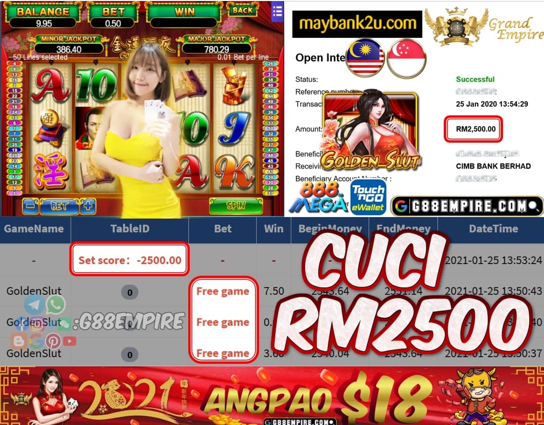 MEMBER MAIN GOLDENSLUT CUCI RM2500!!!