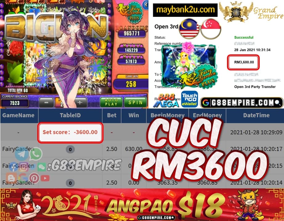 MEMBER MAIN FAIRYGARDEN CUCI RM3600!!!