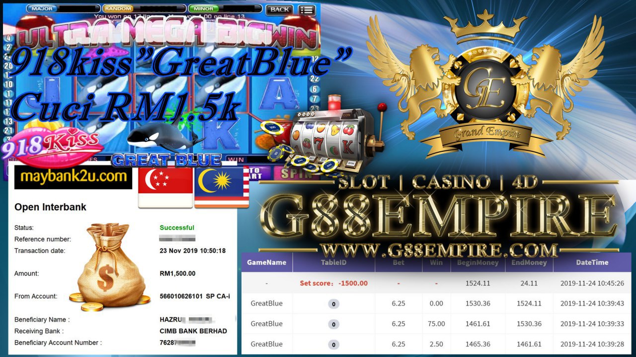 MEMBER MAIN GREAT BLUE FT. 9L8K!SS MINTA CUCI RM1,500 !!