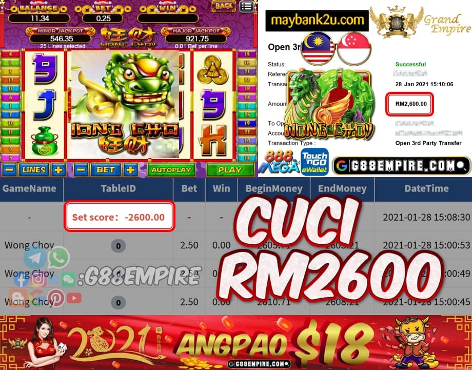 MEMBER MAIN WONGCHOY CUCI RM2600!!!