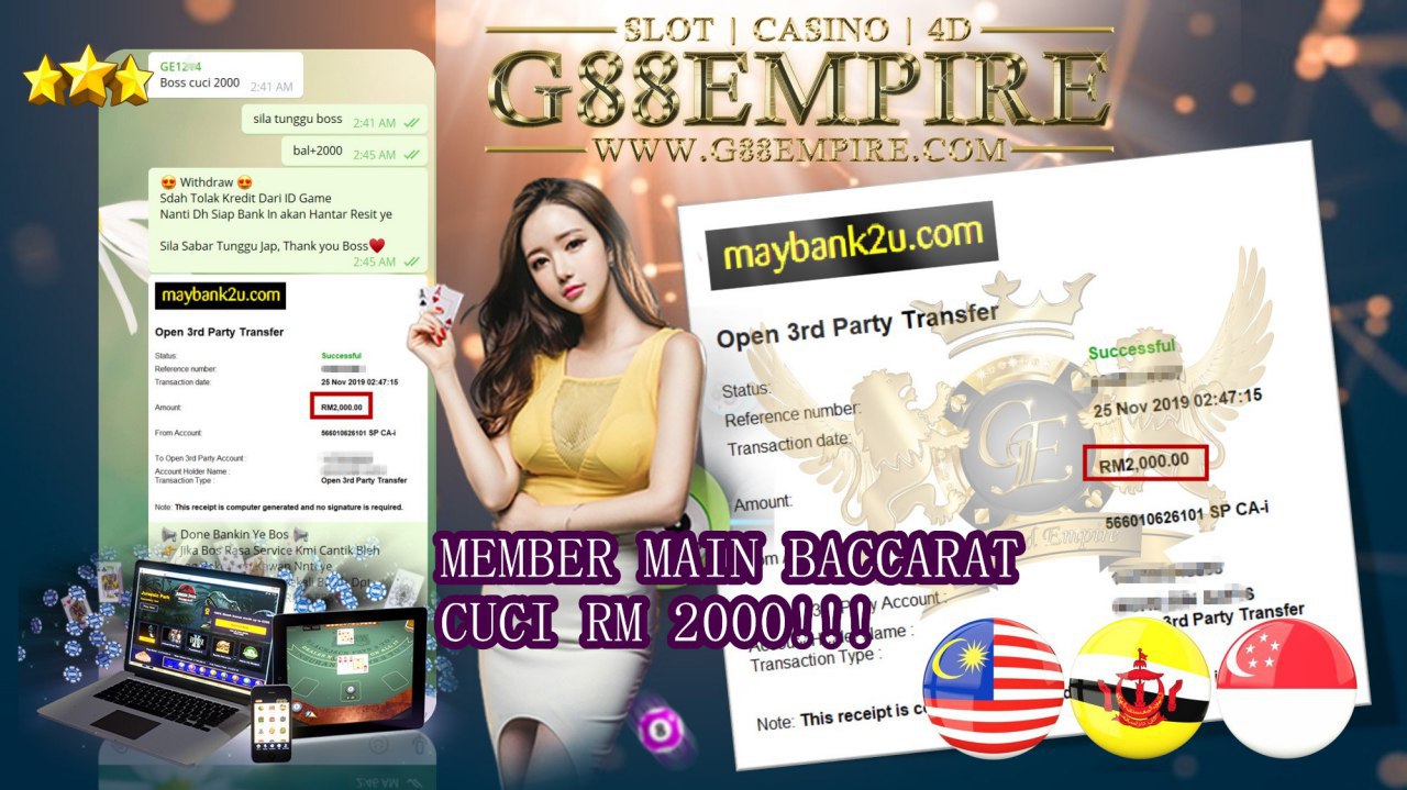 MEMBER MAIN L!VE BACCARAT MINTA CUCI RM2,000 !!