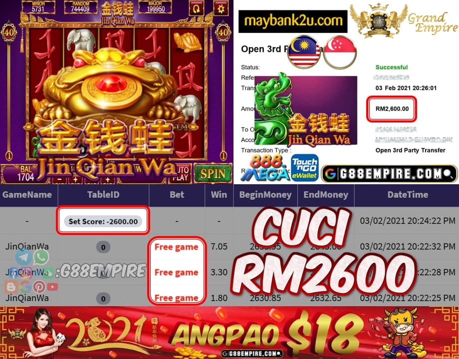 MEMBER MAIN JINGQIANWA CUCI RM2600!!!