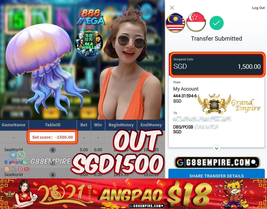 MEMBER MAIN SEAWORLD OUT SGD1500!!!