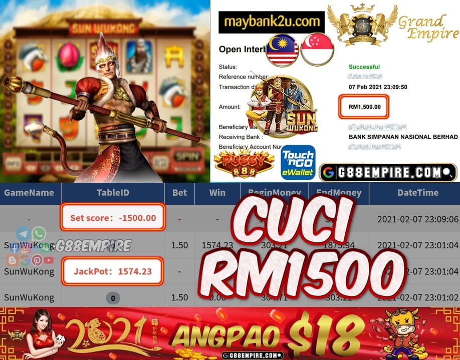 MEMBER MAIN SUNWUKONG CUCI RM1500!!!