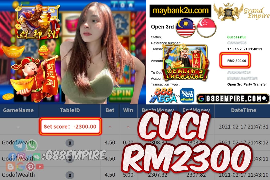 MEMBER MAIN GODOF WEALTH CUCI RM2300!!!