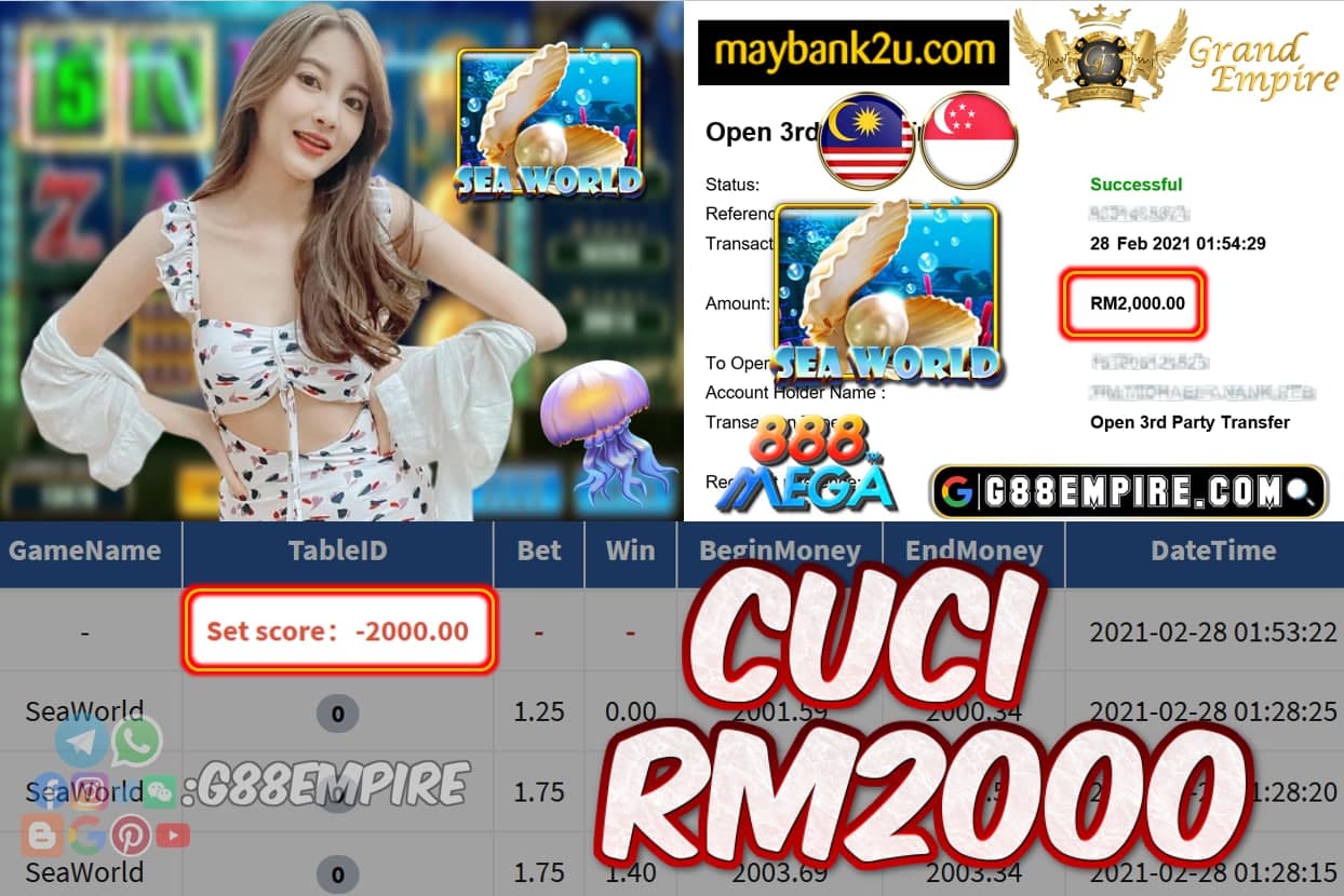 MEGA888 - SEAWORLD CUCI RM2000!!!