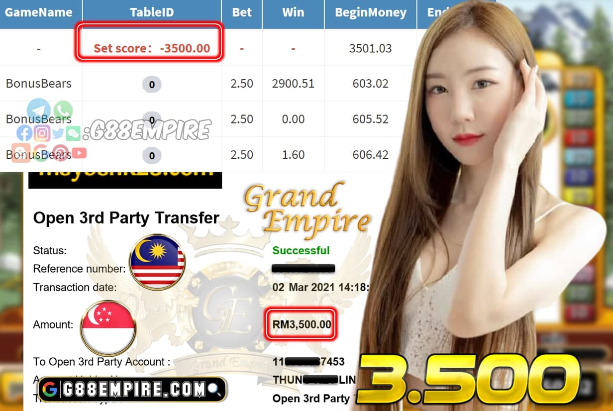 PUSSY888-BONUSBEARS CUCI RM 3.500!!!